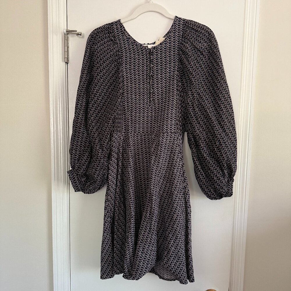 Anthropologie Maeve Nilaya Dress Dark Blue White w Pockets Dress, Size S